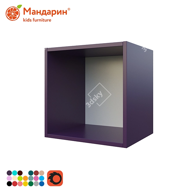 Convertible Open Hinged Shelf 3D model image 1