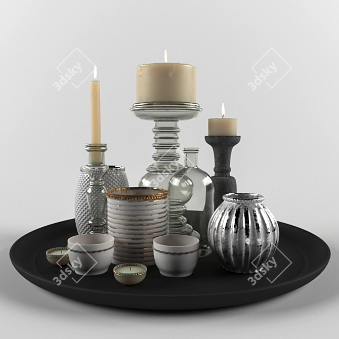 Tabletop Decor Set 3D model image 1