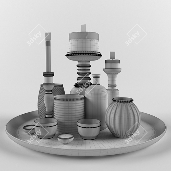 Tabletop Decor Set 3D model image 2