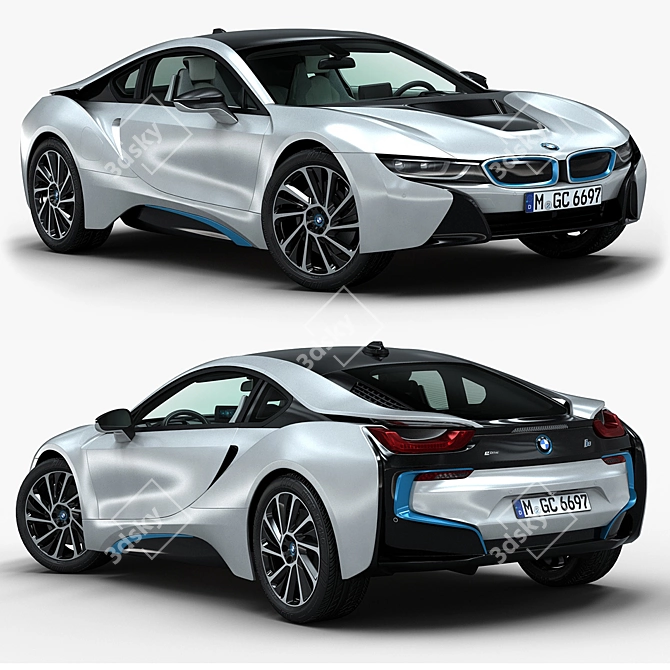 BMW i8 3D Model with Detailed Interior 3D model image 1