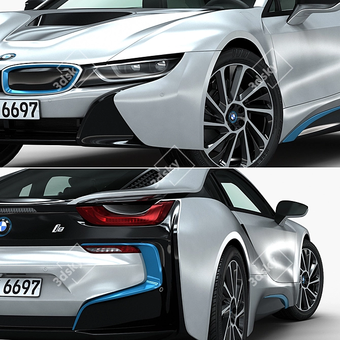 BMW i8 3D Model with Detailed Interior 3D model image 3