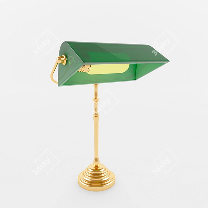 Aguacate Glow: Classic Table Lamp 3D model image 1