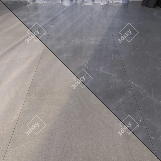 Luxury Marble Floor Tiles 3D model image 1