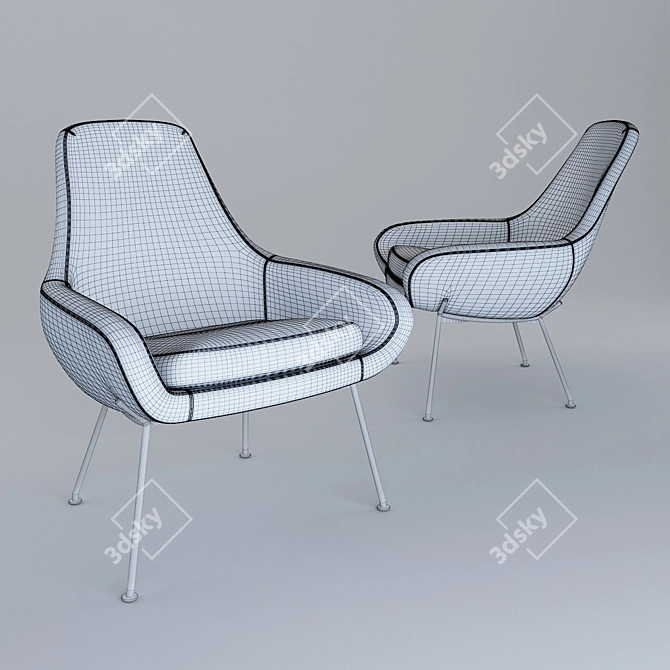 Colorful Candy Chair | Customizable Design Chair 3D model image 2