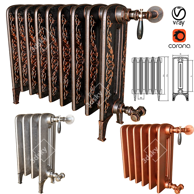 Bohemia Radiator Collection: 3D Models 3D model image 1