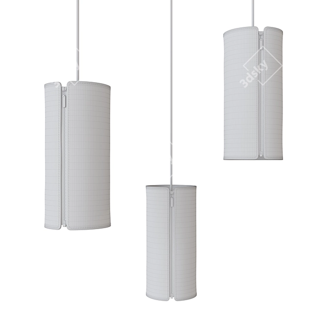 Formagenda TUBO Pendant Light: Sleek Leather Design 3D model image 2