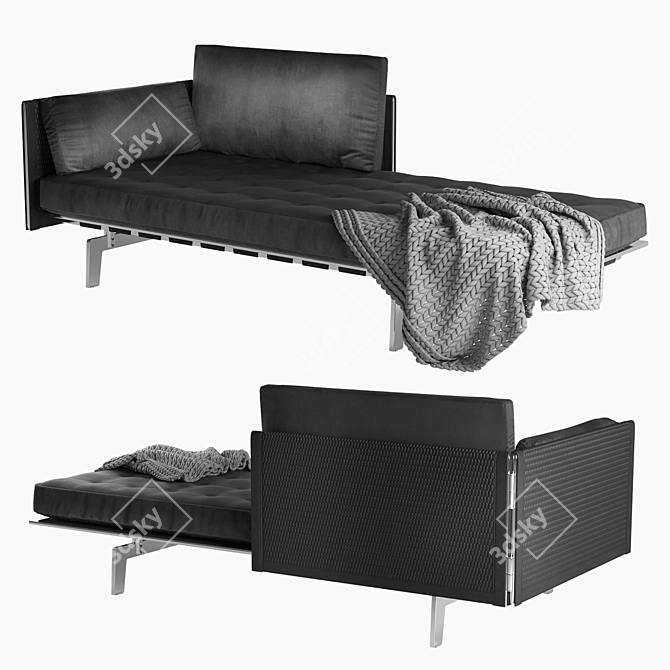 Elegant Leather Sofa: Poltrona Frau Clayton 3D model image 1