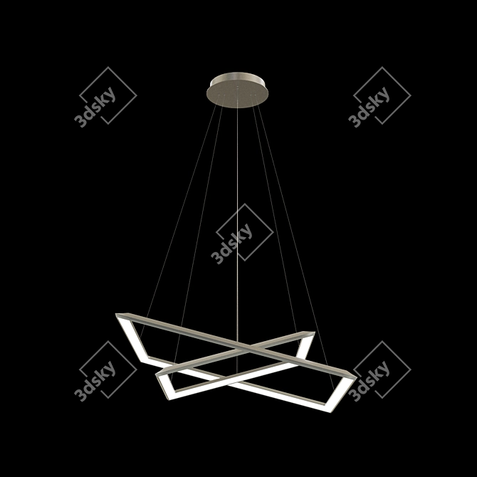 Modern Design Square Pendant: Luchera v1 3D model image 1