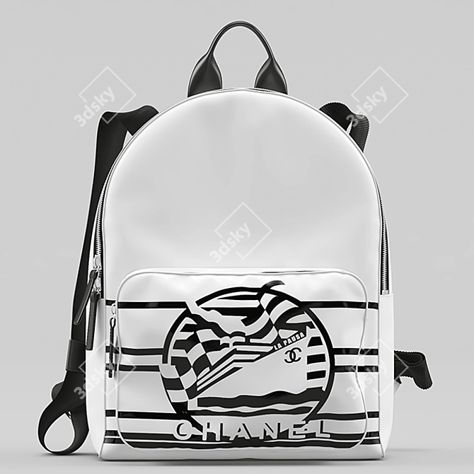 Chic Chanel 2014 Backpack: Stylish & Versatile 3D model image 1