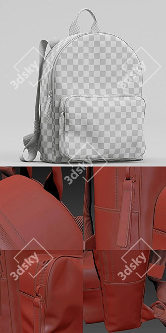 Chic Chanel 2014 Backpack: Stylish & Versatile 3D model image 3