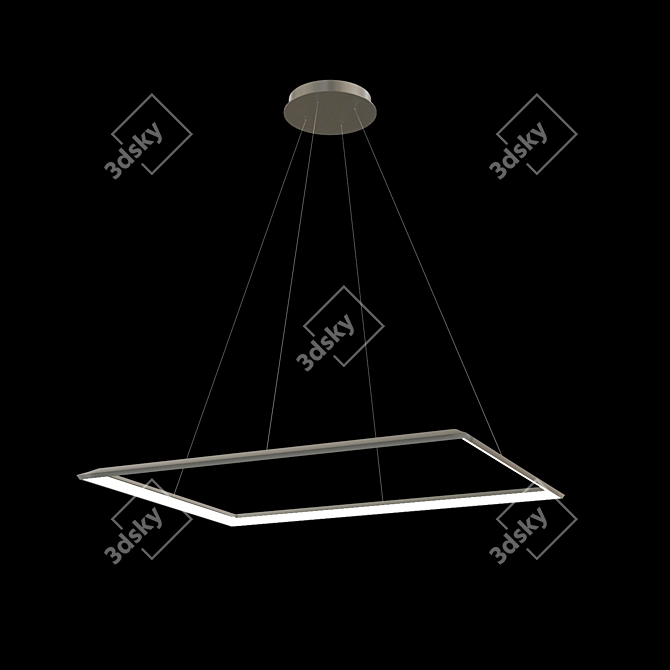 Sleek Tilted Design Chandelier 3D model image 1