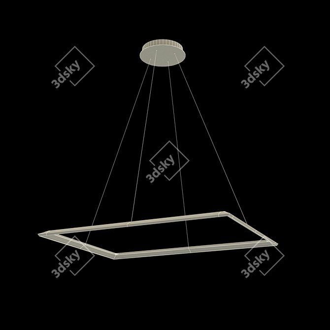 Sleek Tilted Design Chandelier 3D model image 2