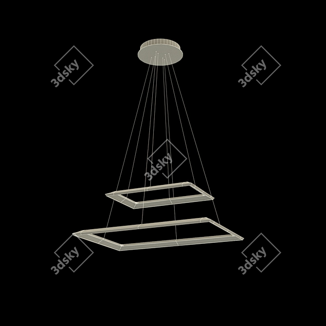 Sleek-Space Luchera Pendant Light 3D model image 2