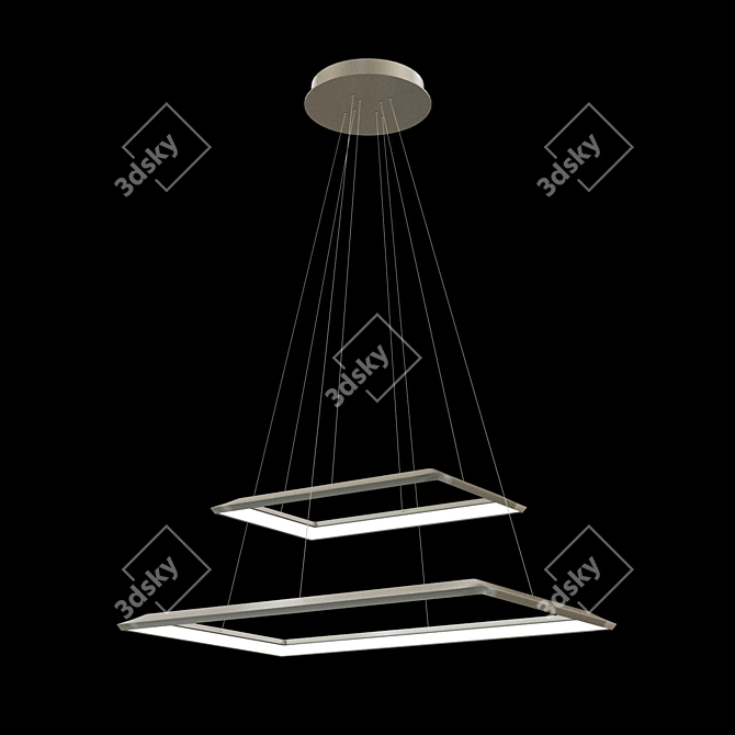 Innovative Tilted Design Pendant 3D model image 1