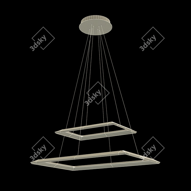 Innovative Tilted Design Pendant 3D model image 2