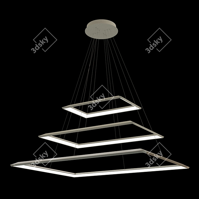 Sleek Russian-Made Designer Pendant 3D model image 1