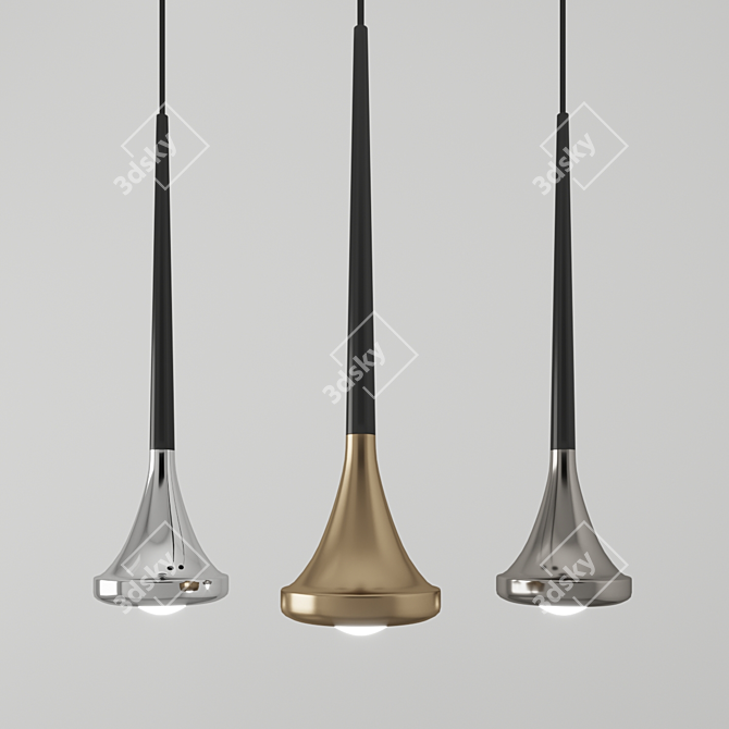 Elegant Davis LED Pendant Light 3D model image 1