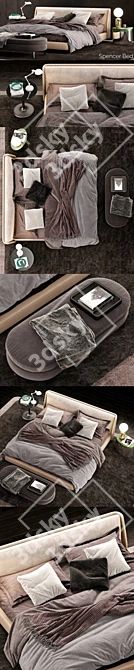 Minotti Spencer Bed - Sleek and Stylish Slumber 3D model image 2