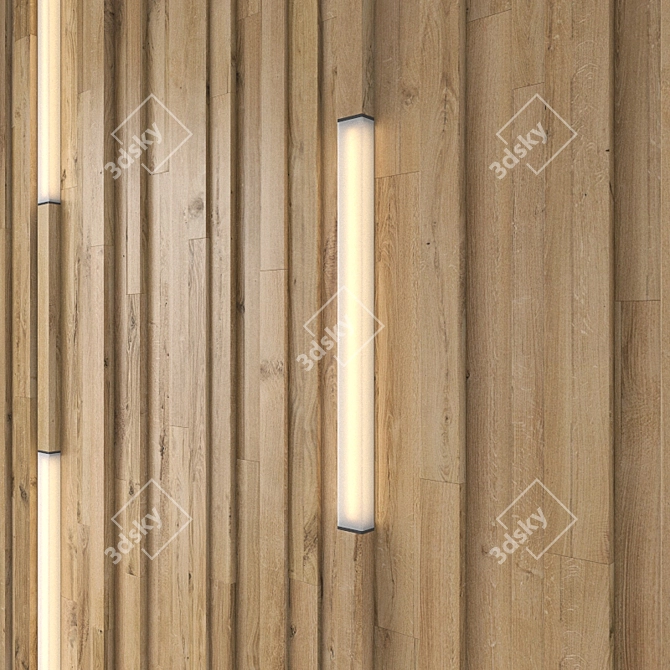 Wooden Wall Panel - 2500x3000 mm 3D model image 2