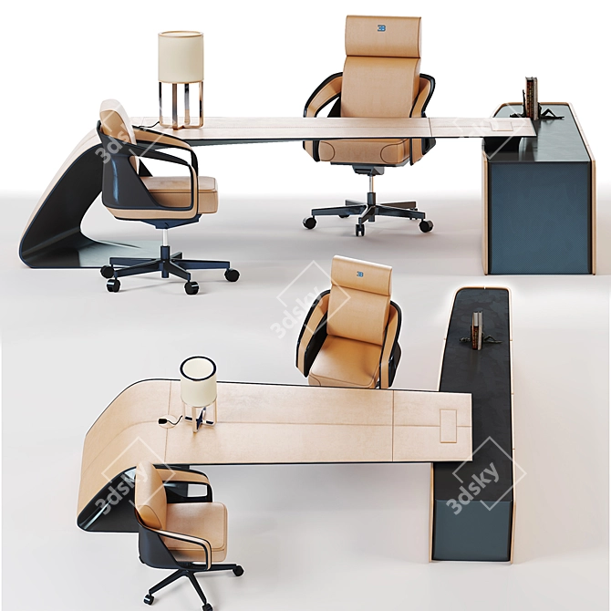 ETTORE Grand Bureau Office Set 3D model image 1