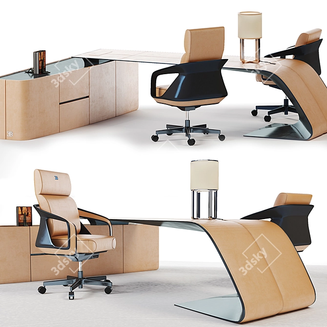 ETTORE Grand Bureau Office Set 3D model image 2