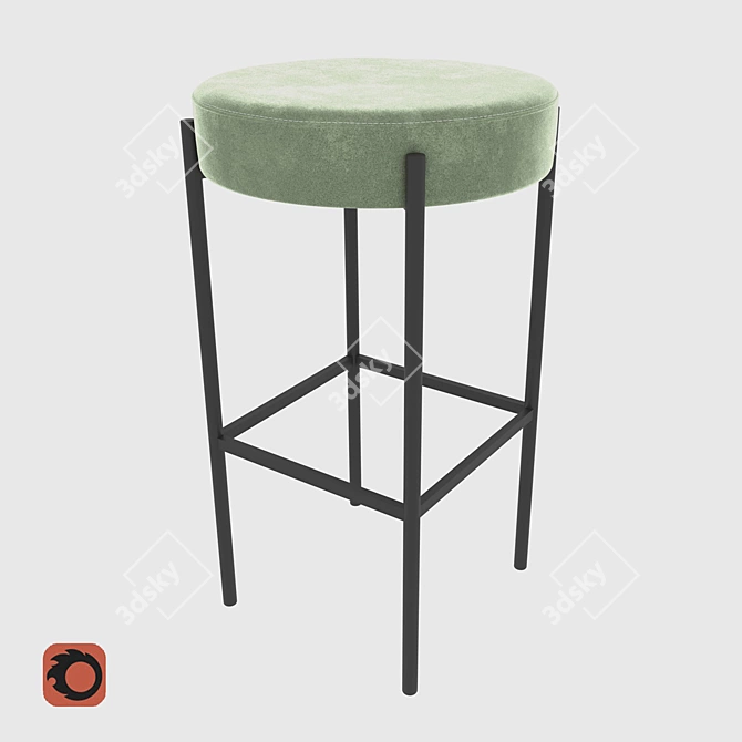 430Bar Stool: Sleek Design, Comfortable Seat 3D model image 1