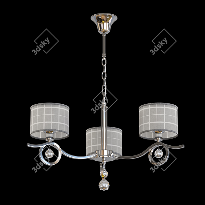 Freya Bertrand Chandelier: Elegant Lighting Solution 3D model image 1