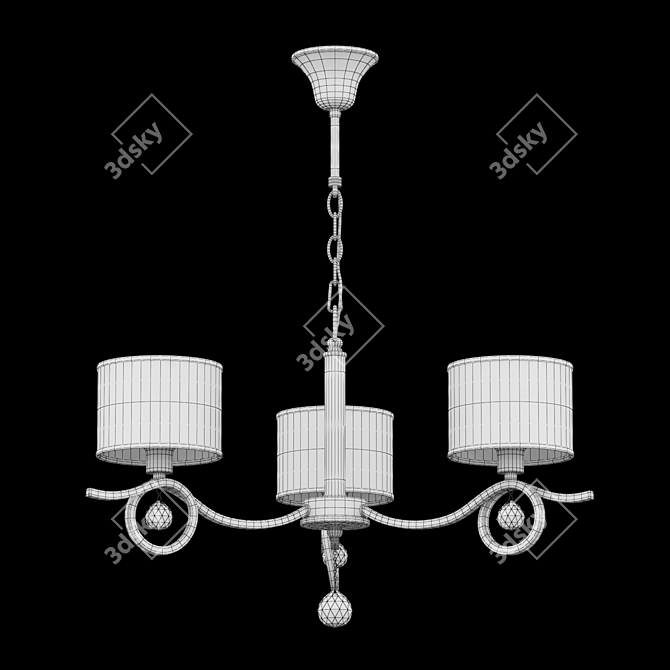 Freya Bertrand Chandelier: Elegant Lighting Solution 3D model image 2