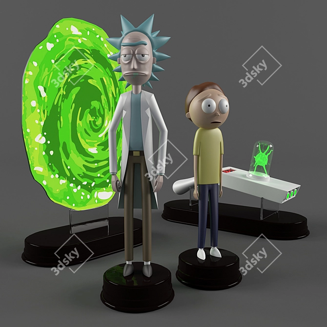 Rick and Morty Figures: Portal Adventures 3D model image 1