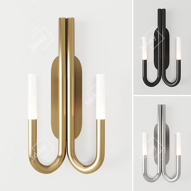 Kelly Wearstler's Rousseau Double Wall Sconce: Timeless Elegance 3D model image 1