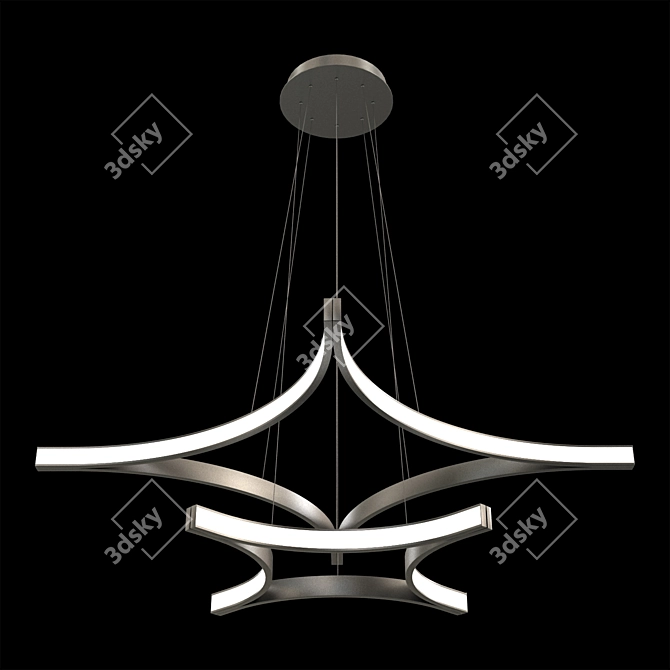 Modern LED Ceiling Light: Luchera TLRO2 3D model image 1