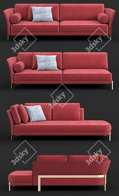 Cosmo Sofa and Armchair: Stylish Comfort 3D model image 2