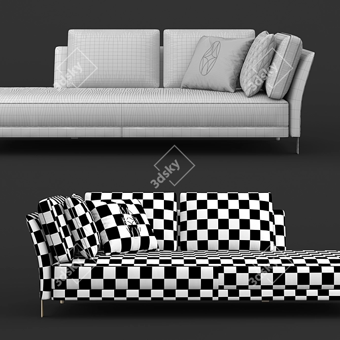 Cosmo Sofa and Armchair: Stylish Comfort 3D model image 3