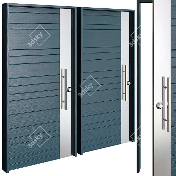 Modern Alpha Door 3D model image 1