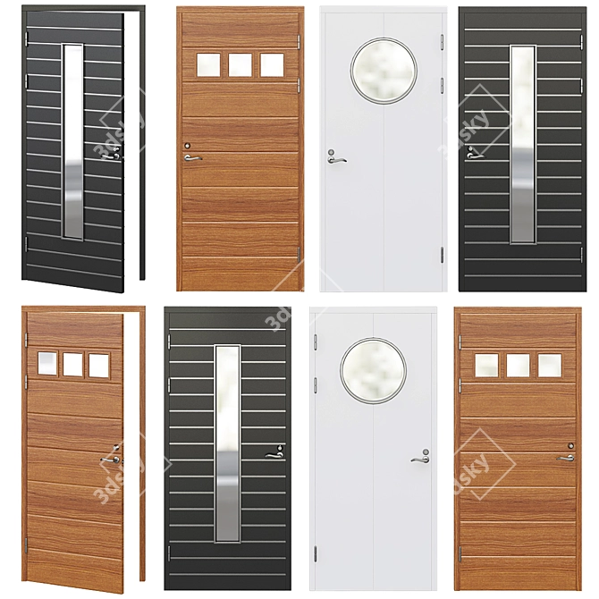 Elegance Unveiled: Johanna Bradford Doors 3D model image 1