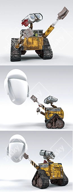 Robotic Love: Wall-e & Eve 3D model image 2