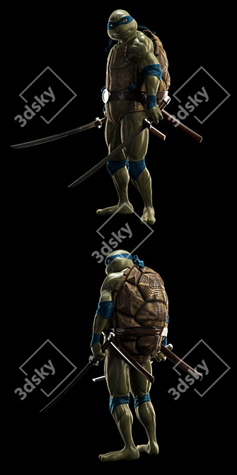 Leonardo Ninja Turtle - High-Quality Model 3D model image 2