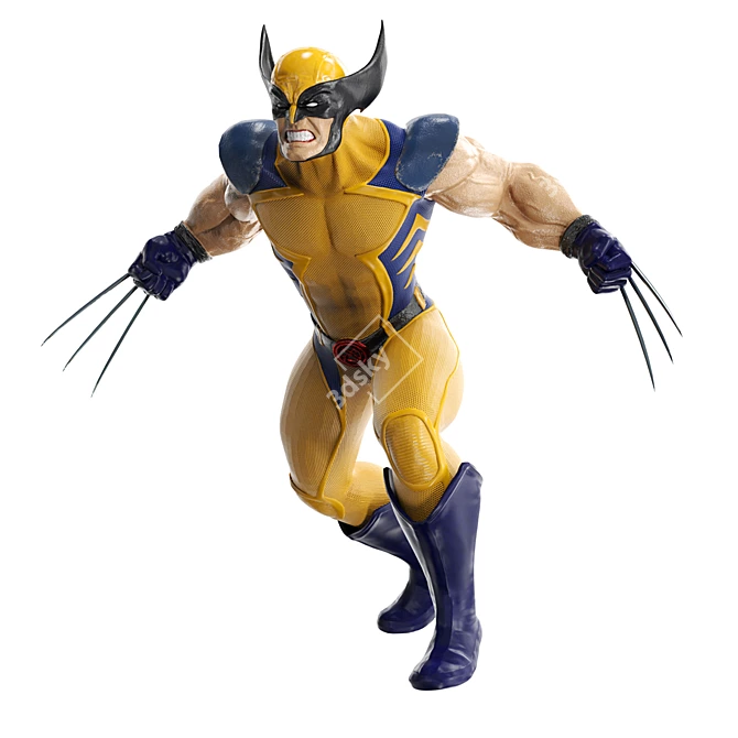 Sleek Wolverine 3D Model 3D model image 2