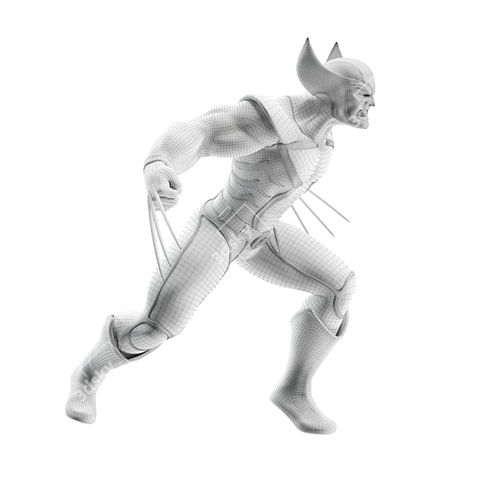 Sleek Wolverine 3D Model 3D model image 3