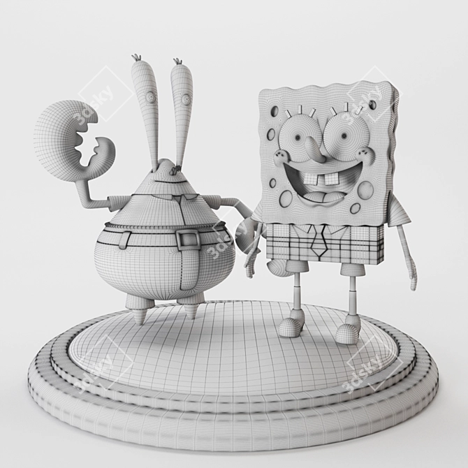 SpongeBob & Mr. Krabs Figures 3D model image 2