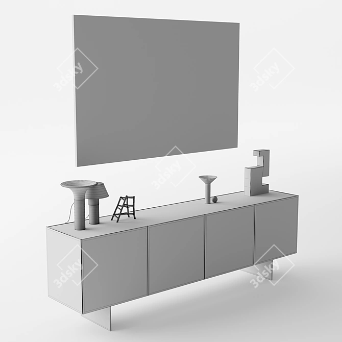 Modern Design Henge Sideboard 3D model image 3