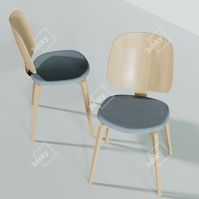 Sleek and Stylish BoConcept Chair 3D model image 2