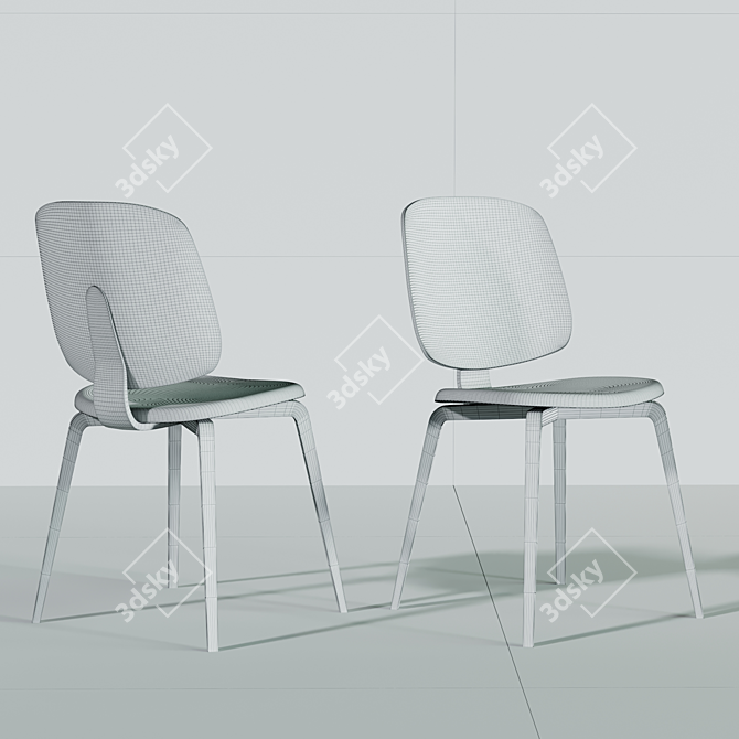 Sleek and Stylish BoConcept Chair 3D model image 3