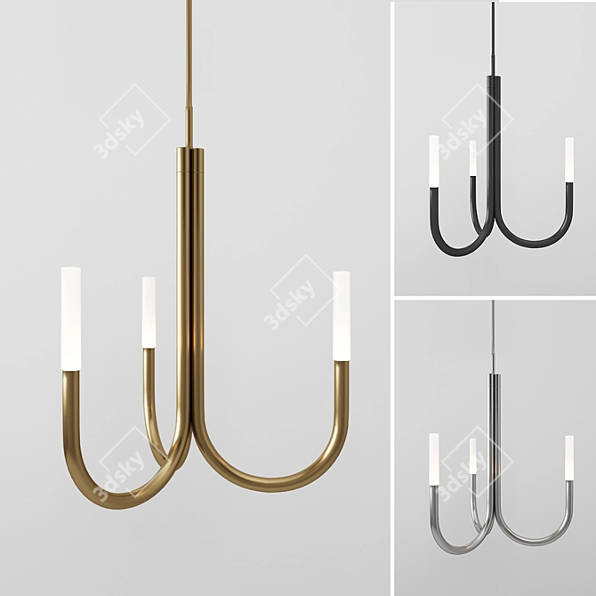 Elegant Rousseau Chandelier 3D model image 1