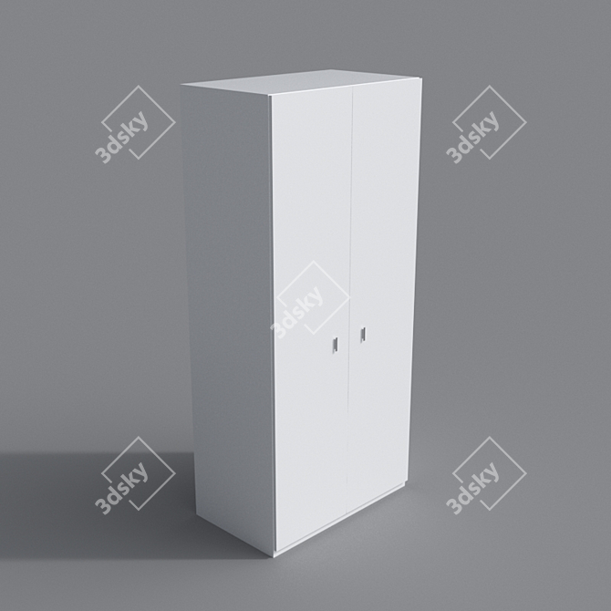 Modern MDF Wardrobe: Sleek and Spacious 3D model image 1