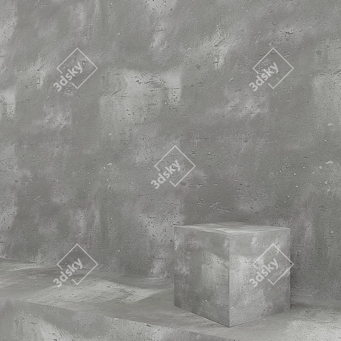 ArtBeton3: Seamless Decorative Plaster for Stylish Interiors 3D model image 1