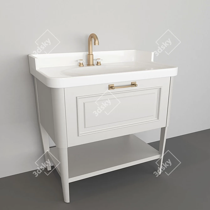 Drawer Washbasin 3D model image 1