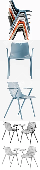 Elegant AULA Chair by WILKHAHN 3D model image 3