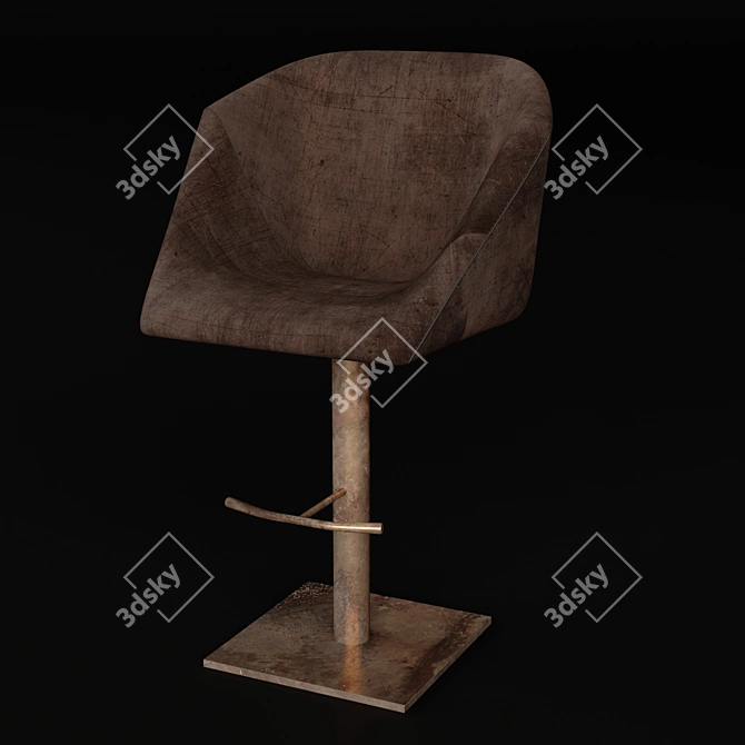 Modern Henge Hexagon Stool 3D model image 1