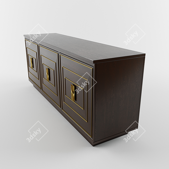 Classic Metal Embellished Chest 3D model image 1